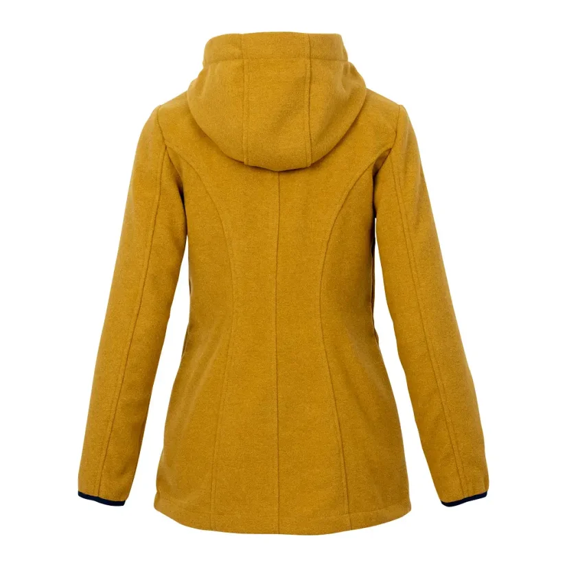 Ladies merino cashmere coat Zoja mustard - Size: M