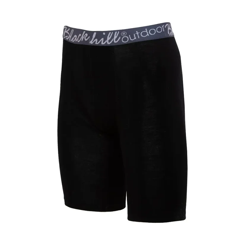 Men's merino/silk boxer shorts KIMI 3/4, S/M black - Size: L