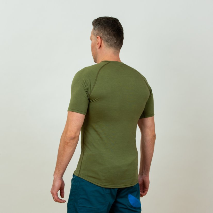 Men's merino T-shirt KR S165 - green
