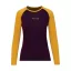 Women's merino T-shirt DR UVprotection140 - lilac/yellow - Size: L
