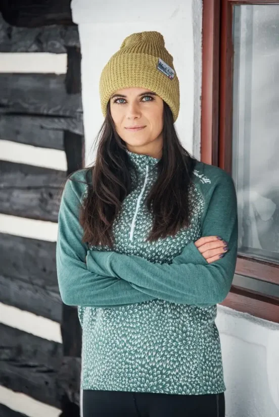 Women´s merino T-shitrt DRZN WP250 - green pattern