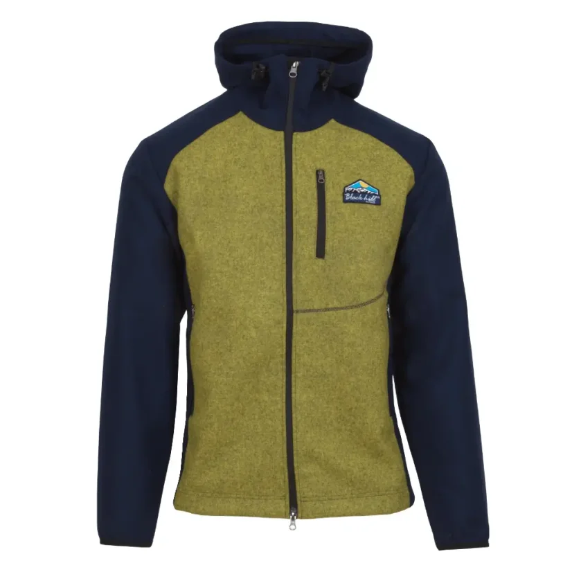Pánska merino bunda PERÚN citrus/modrá - Veľkosť: M
