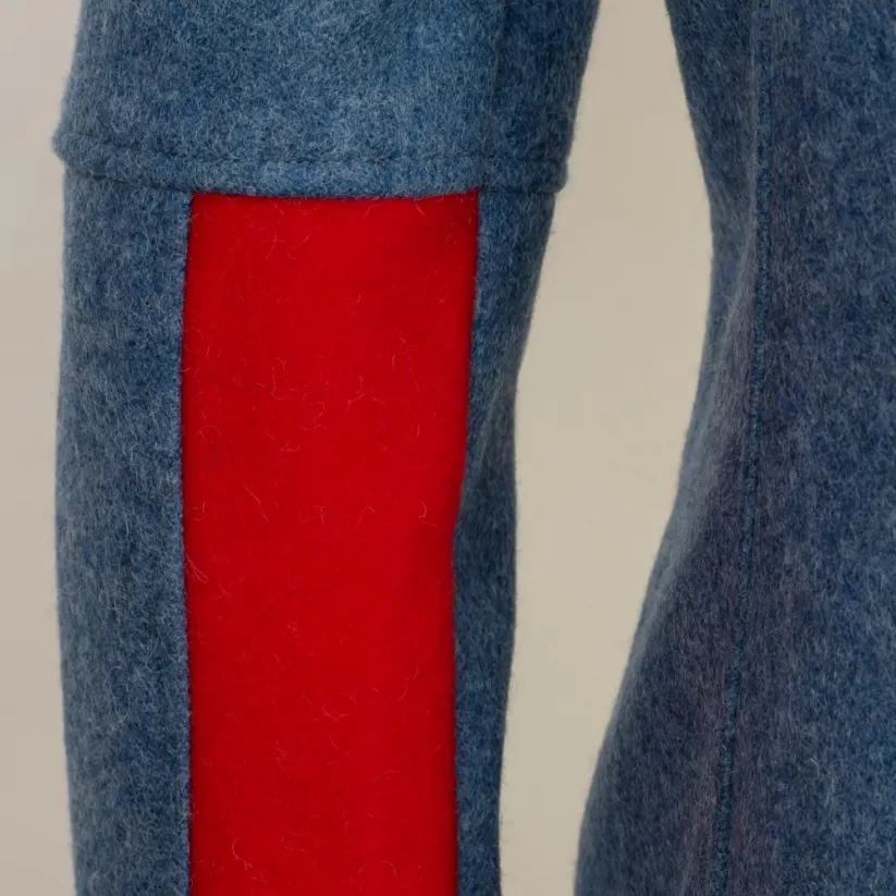 Dámská merino bunda Luna - modrá/červená