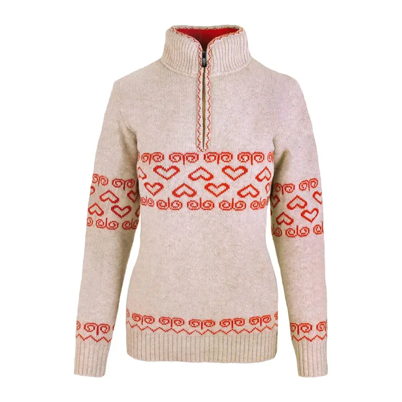 Ladies merino sweater Patria - Beige - Size: XS