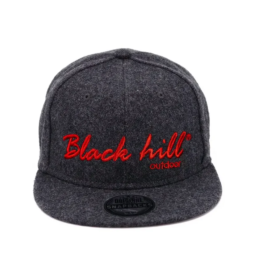 Black hill outdoor cap Anthracite /Red logo - Size: UNI