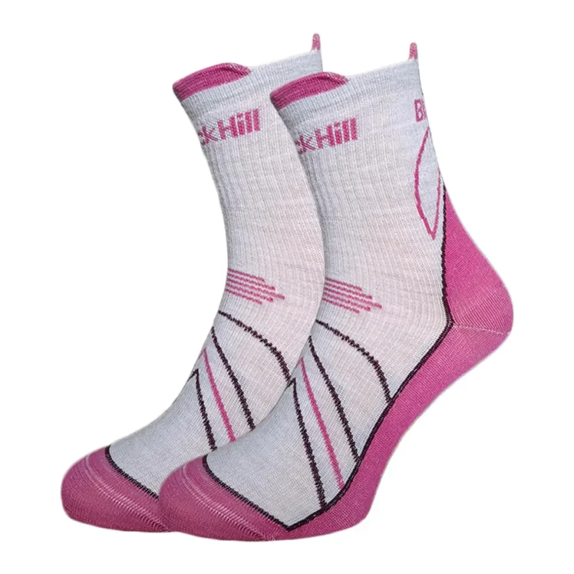 Black hill outdoor letné merino ponožky CHABENEC - béžová/rúžová 2Pack - Veľkosť: 35-38 - 2Pack