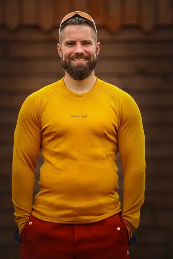 Pánske merino tričko DR WP250 - horčicové