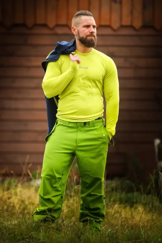 Pánské merino kalhoty SHERPA II - zelené - Velikost: S