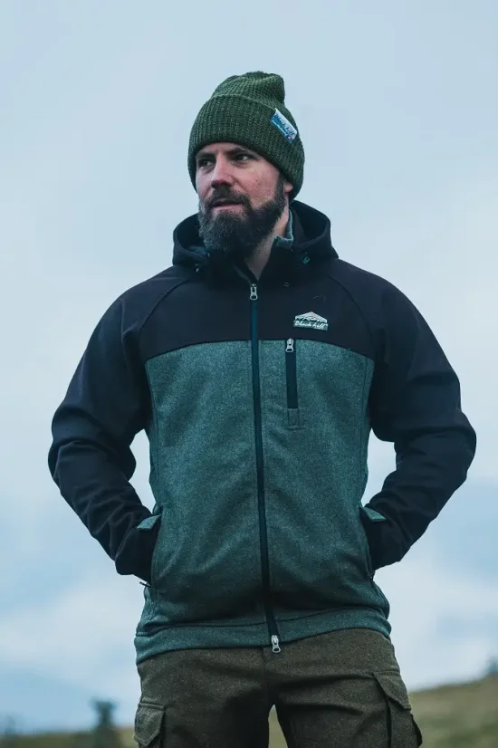Pánska merino bunda FORESTER II hnedá/zelená