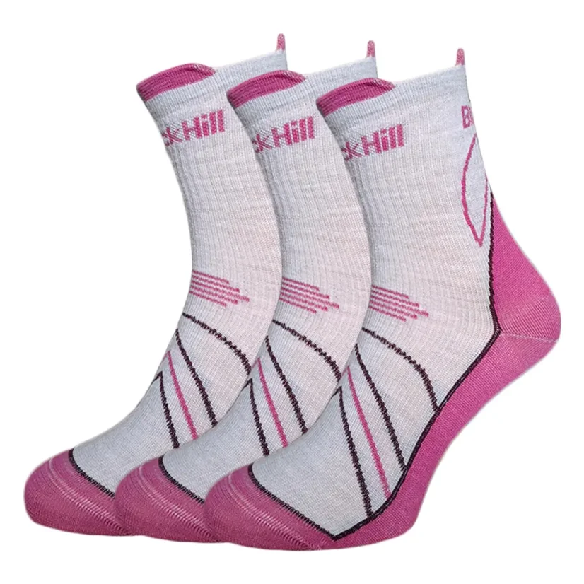 Black hill outdoor merino socks Chabenec - beige/pink 3Pack - Size: 39-42 - 3Pack