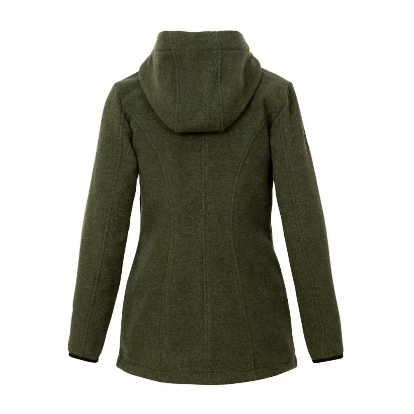 Dámsky merino - kašmírový kabát Zoja zelená - Veľkosť: XL