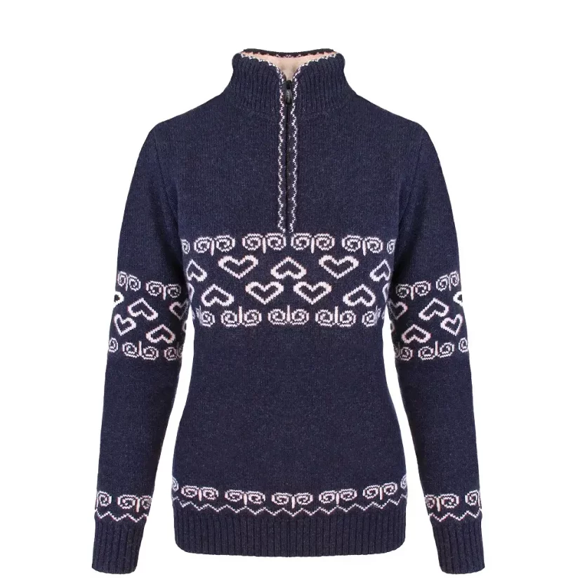 Ladies merino sweater Patria - Blue - Size: M