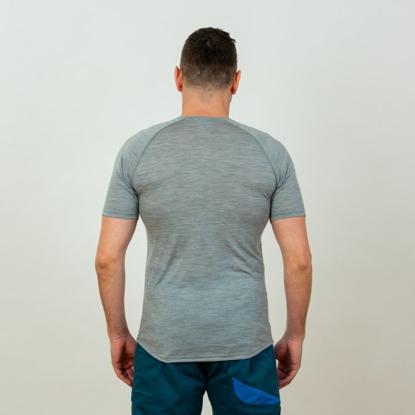 Pánske merino tričko KR S140 - sivé
