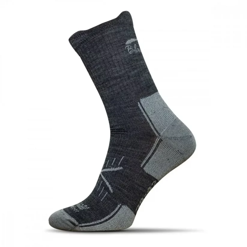 BHO letní merino ponožky Chabenec - antracit/šedé - Velikost: 35-38