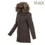 Dámský merino kabát NOVA hnědý melír - Velikost: XS