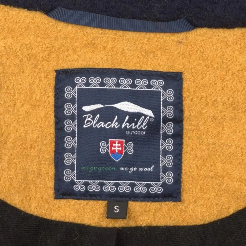 Pánska merino bunda STRIBOG II s podšívkou Voack horčicová/modrá