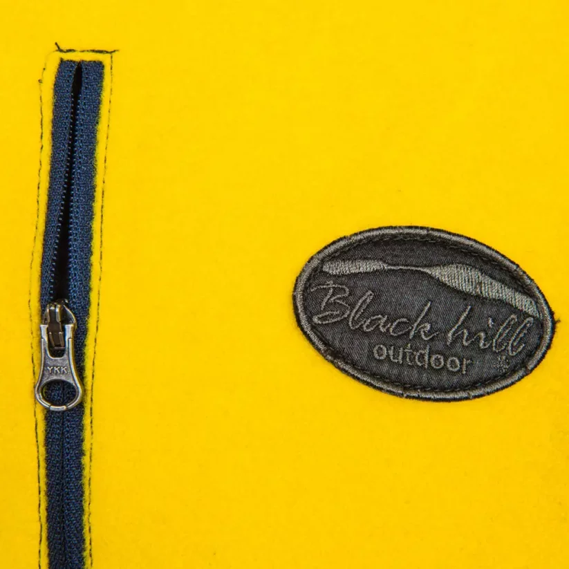 Pánska merino bunda VELES žltá/modrá - Farba: Žltá/Modrá, Veľkosť: S