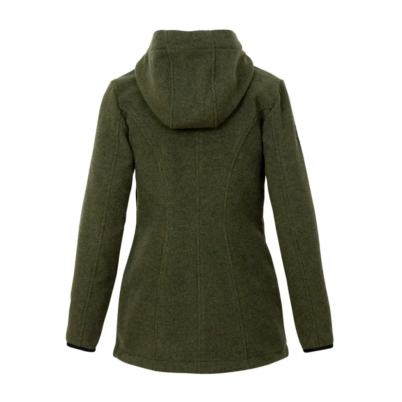 Dámský merino - kašmírový kabát Zoja - zelený - Velikost: XL