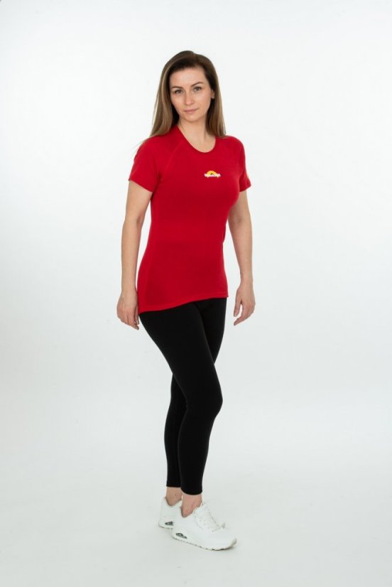 Women´s merino silk T-shirt KR S180 - red