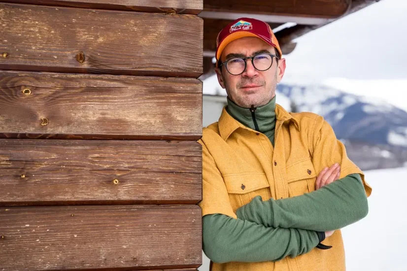 Men's merino shirt Trapper short sleeve - Mustard