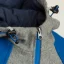 Dámska merino bunda Milica modrá/sivá - Veľkosť: S