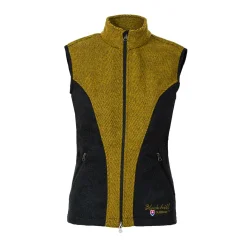 Ladies merino vest Zivena Khaki/Black