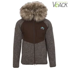 Pánska merino bunda SVALBARD s podšívkou Voack hnedá melír/hnedá