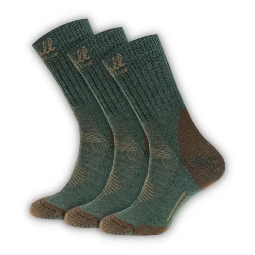 Black hill outdoor merino ponožky CHOPOK - zelené 3Pack - Velikost: 35-38 - 3Pack