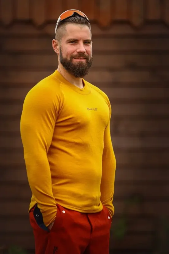 Pánske merino tričko DR WP250 - horčicové