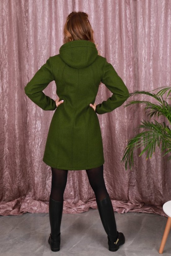 Ladies merino coat Slavena Green