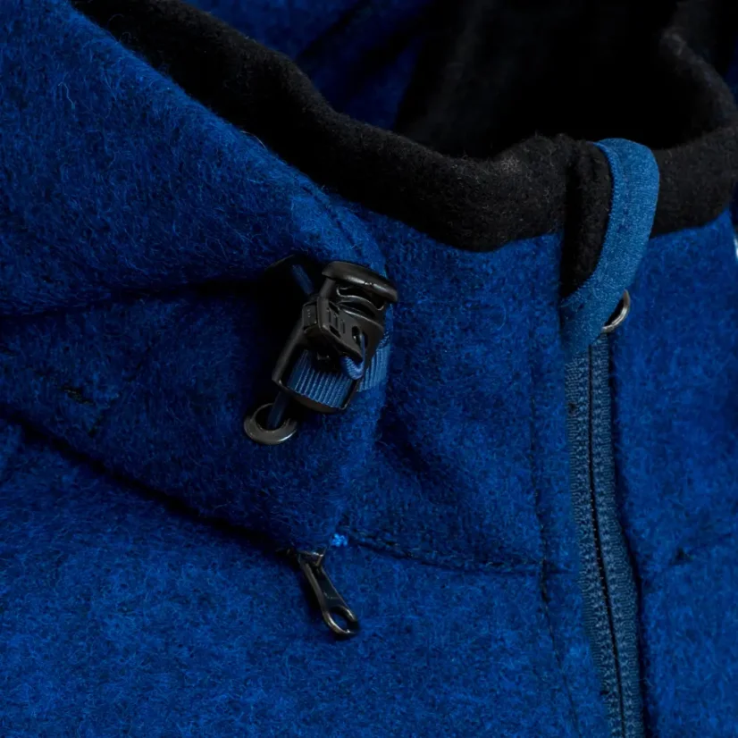 Pánska merino bunda STRIBOG II s podšívkou Voack modrá/čierna - Velikost: L