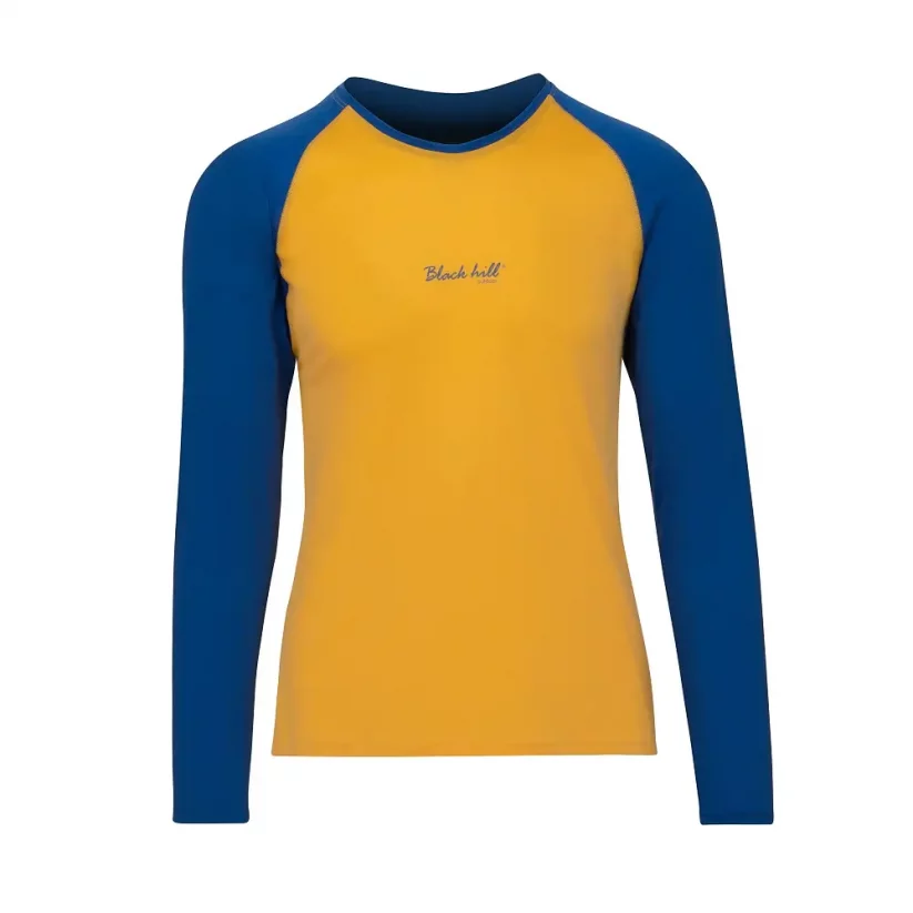 Men's merino T-shirt DR UVprotection140 - yellow/blue