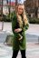Ladies merino coat Slavena Green