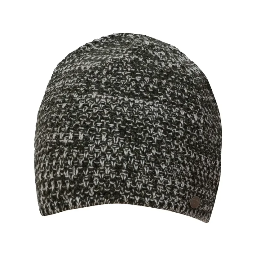 Merino cap Snowy - brown melir - Size: UNI