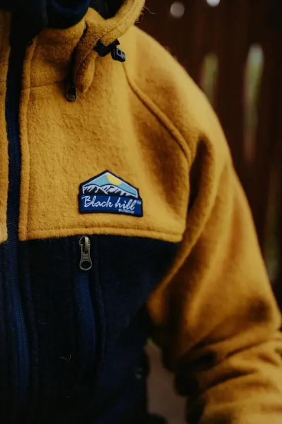 Men’s merino jacket Gorazd II Mustard/Blue - Size: XXL