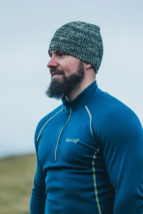 Merino cap Snowy - brown melir