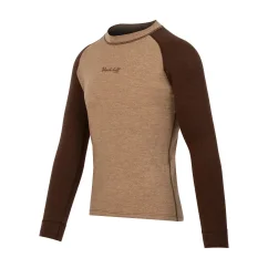 Pánské merino triko DR WP250 - hnědá/třtinová