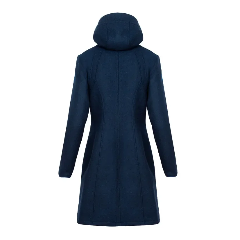 Dámsky merino kabát Slavena modrý - Veľkosť: L