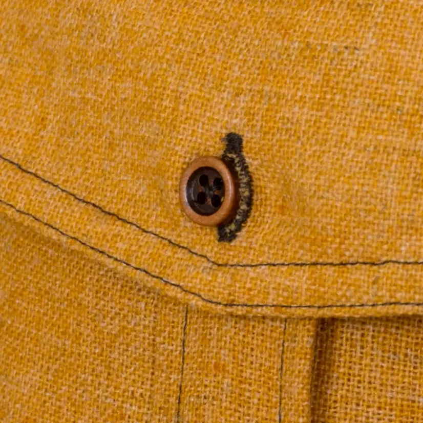 Men's merino shirt Trapper short sleeve - Mustard
