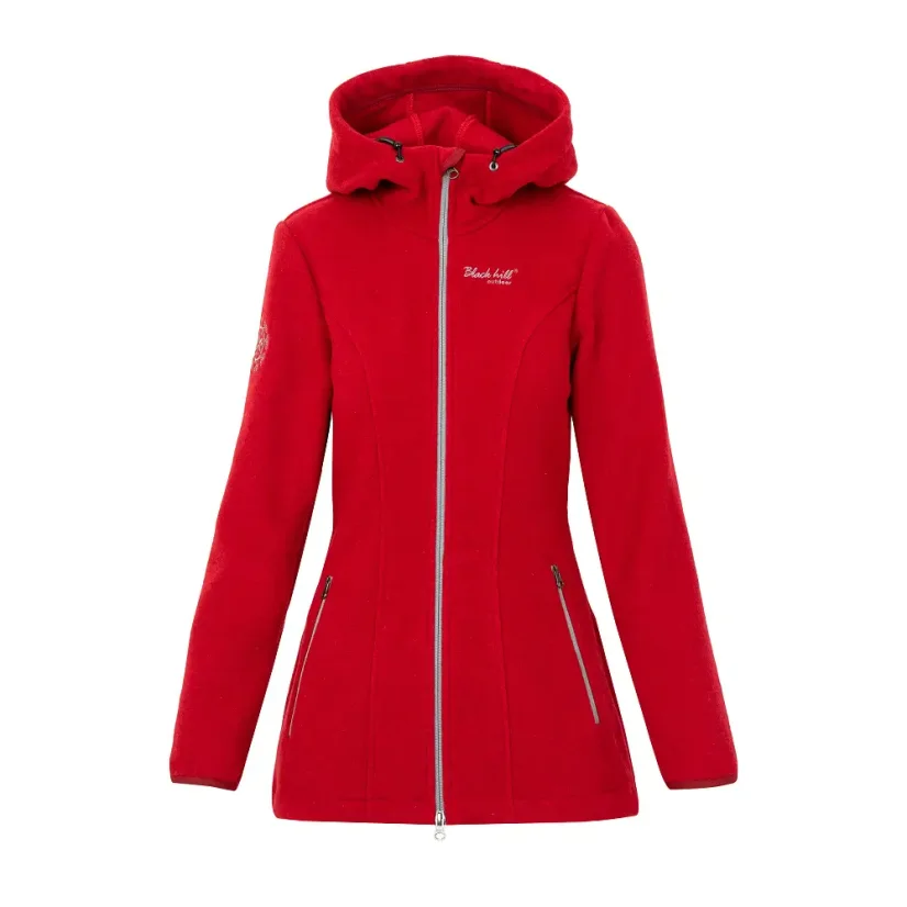 Dámský merino - kašmírový kabát Zoja - červený - Velikost: XL