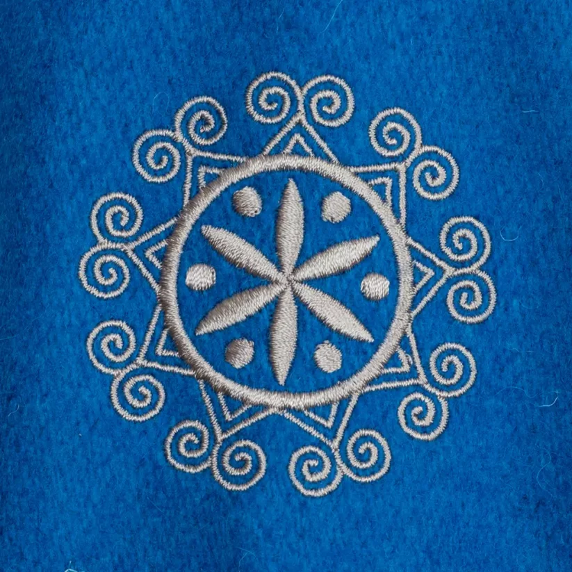 Dámská merino bunda Milica - modrá/šedá - Velikost: M