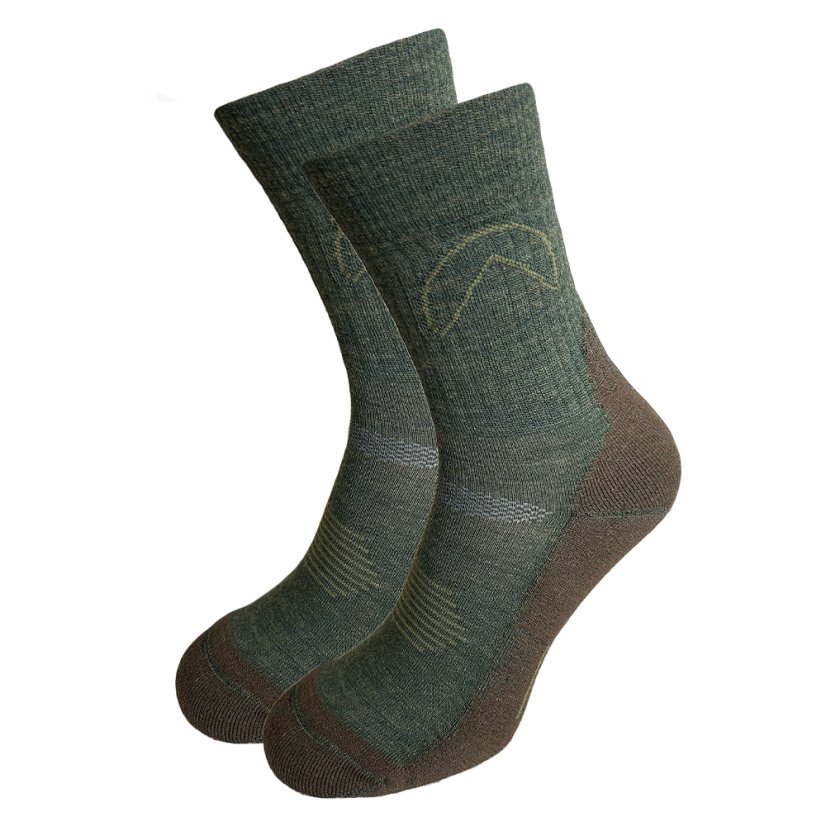 BHO merino ponožky CHOPOK - zelené 2Pack