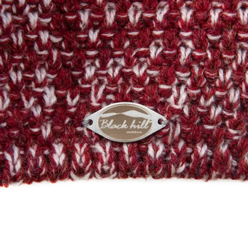 Merino cap Snowy II - burgundy melir