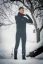 Merino lyžiarske podkolienky SkiTour Warm Christmas edition - modré