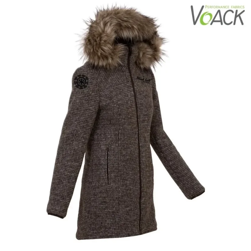 Ladies merino a coat NOVA Brown - Size: XL