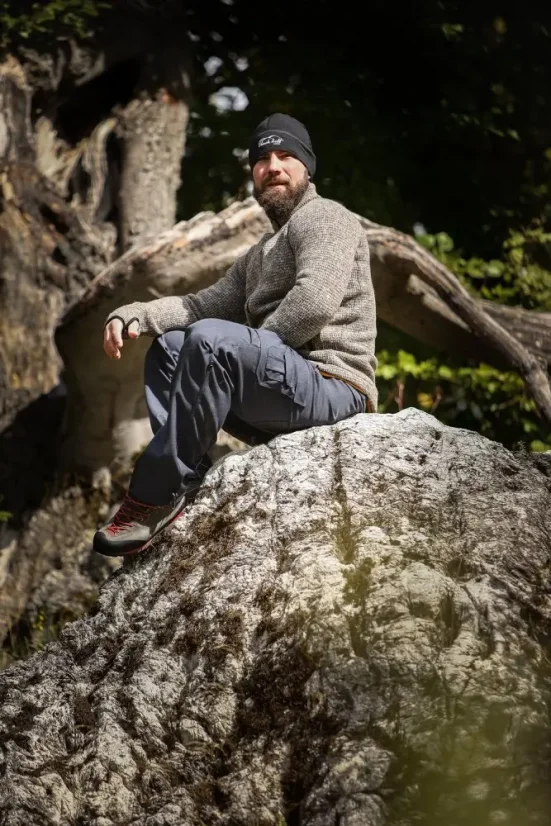 Pánske merino nohavice HIKER Cargo II HD modré