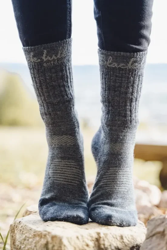 Black hill outdoor merino socks Chopok Grey