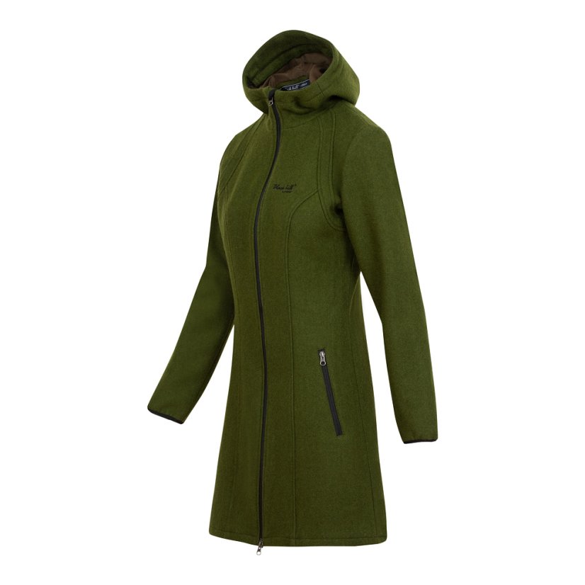 Ladies merino coat Slavena Green