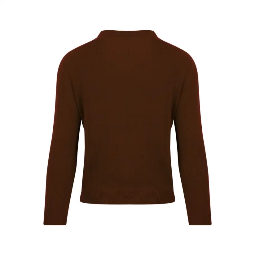 Pánsky merino sveter DALI - hnedý - Veľkosť: L