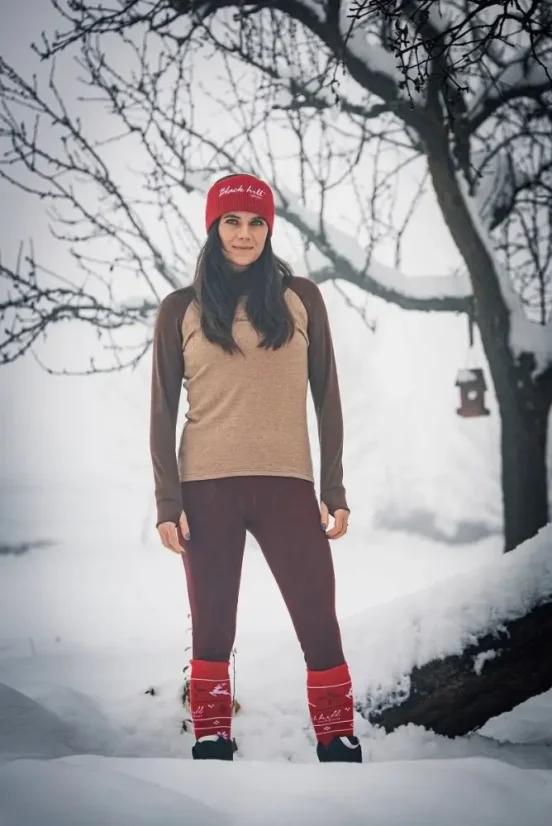 Merino headband classic - red